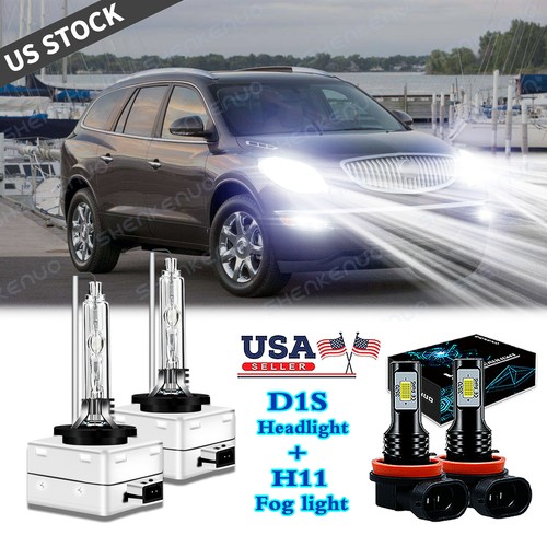For 20082012 Buick Enclave Front HID Headlight Hi/Low Beam LED Fog