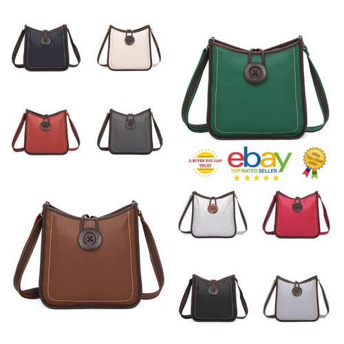 Nuevo Bolso Bandolera/Bolso Mensajero Para Mujer Forma Cuadrada con Detalles de Botones - Imagen 13 de 27