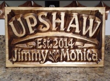 Personalized Wedding Gift Family Name Signs Carved Custom Wooden Sign Last Name