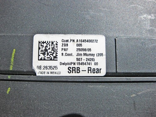 Mercedes-Benz A1645400272 Block SRB rear GL X164 ML W164 R-Class W251 - Picture 3 of 4