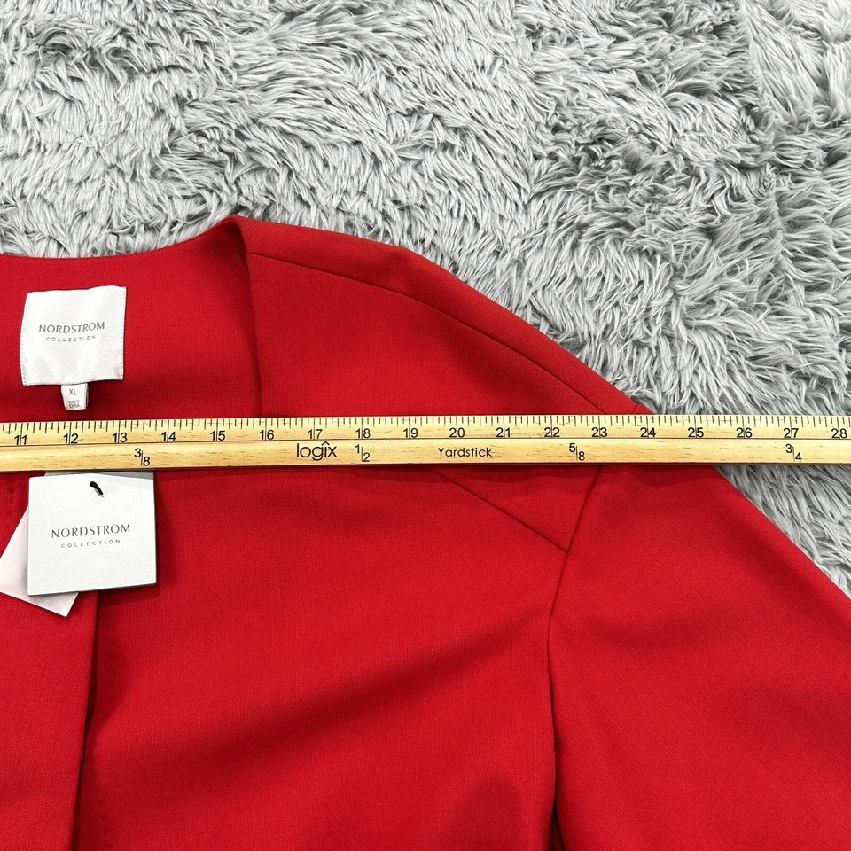 Blazer Nordstrom Para Mujer XL Coral Nuevo con Etiquetas Lagenlook Carrera Madura Cuadrado Botón Oculto Foto 3 de 4