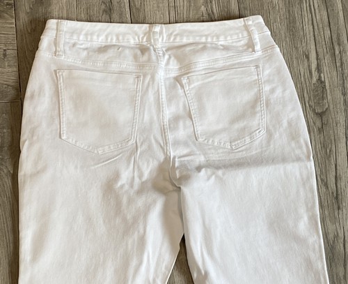 Simply Vera VERA WANG Denim Capri White Frost Jeans Cropped Power Stretch - Picture 4 of 4