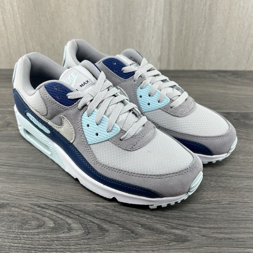 Tenis deportivos Nike Air Max 90 talla 13 para hombre platino puro blanco azul gris - Imagen 6 de 12