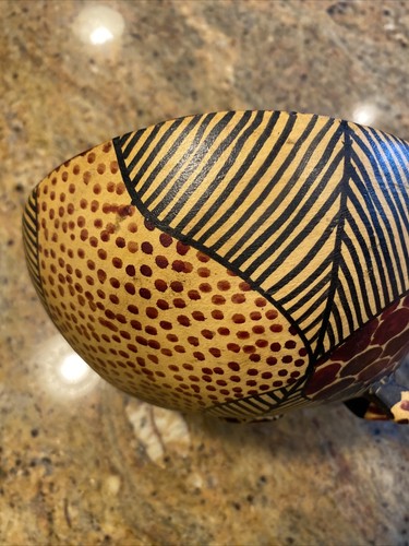 Vintage Hand Carved Wooden Whimsical Giraffe Bowl - Picture 11 of 15