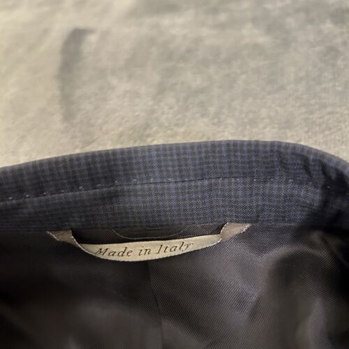 Canali Blazer Mens 58L Navy Wool Sport Coat Suit Jacket Work Formal Italy 13290 - Picture 4 of 16