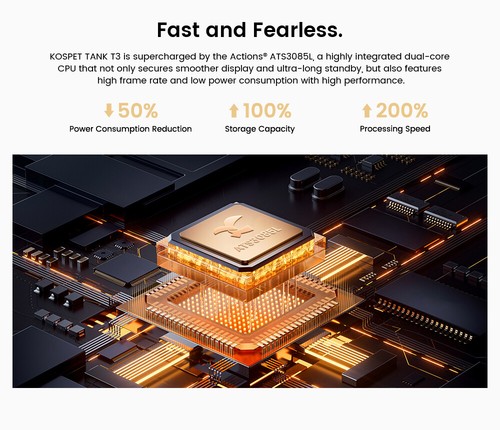 Original KOSPET TANK T3 Smart Watch For Men Women Smart Watches 5ATM Waterproof - Picture 12 of 20