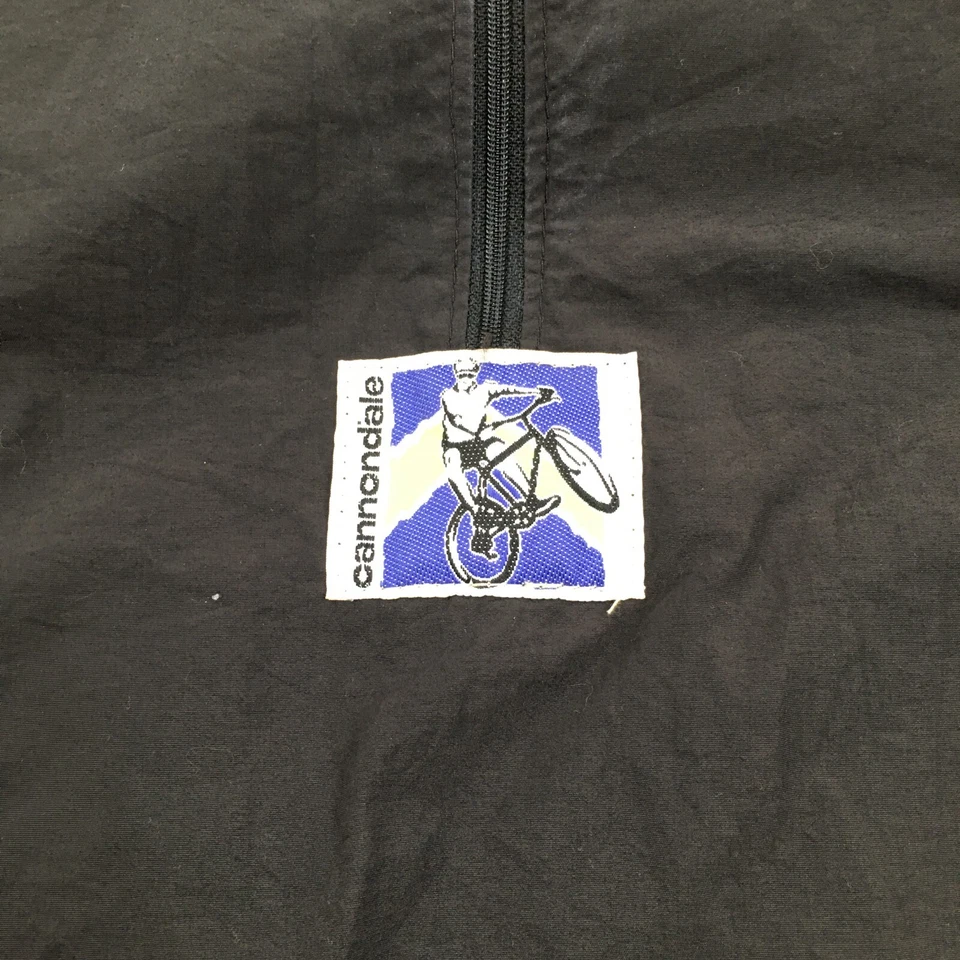 Pullover cortavientos Cannondale para hombre talla S negro azul forrado con cremallera bolsillos de ciclismo Foto 4 de 4