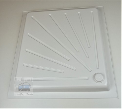 Piatto Doccia Termoformato 725x680 mm ABS Bianco Camper Van Camper - Foto 5 di 6