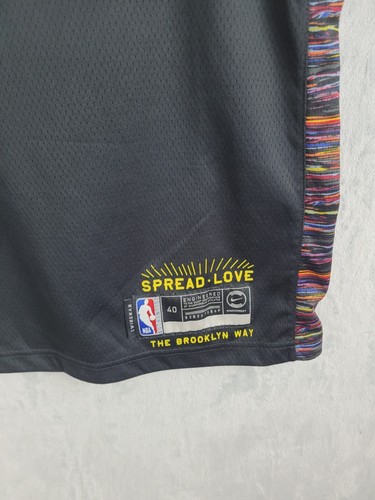 Nike Brooklyn Nets Biggie Basketball Jersey Men Sz S (40) Swingman Spread Love - Picture 5 of 11