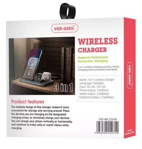 3in1 Wireless Charger Dock Charging Stand For Apple Watch iPhone 11 13 14 15 16 - Picture 2 of 2