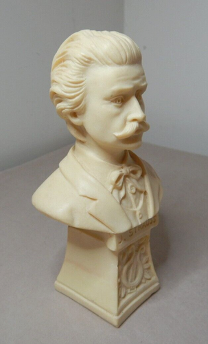 VINTAGE ITALIAN SCULPTURED FIGURE OF J STRAUSS 14cm HIGH - Picture 2 of 4