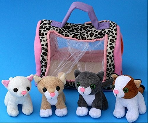 Plush Kittens Cat Carrier TOY4 Meowing Animal Toy Baby Toddler Kid Boy Girl Gift - Picture 5 of 11