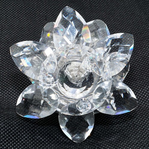 Swarovski Crystal Lotus Flower Bloom 3" Candle Holder EUC A7600 - Picture 9 of 17