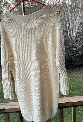 Noisy May Damen Oversize Elfenbein lässig Grobstrick offen Oberteil Pullover Medium - Bild 7 von 13