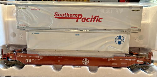K-LINE 3-RAIL O #7761 ATSF SANTA FE GUNDERSON DTTX CAR W/2 CONTAINERS - Picture 3 of 10