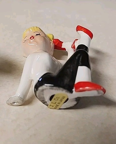 "Juego De Colección 2 Estatuillas de Cerámica MCM Teléfono Niñas Hechas en Japón Etiqueta 3.5""T" - Imagen 4 de 9