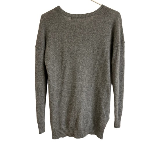 Max Studio Womens Sm Heather Gray 2 Ply Cashmere Dolman Sleeve Crew Neck Sweater - Picture 2 of 7