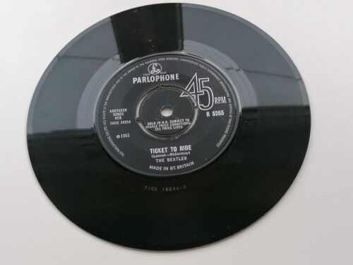 THE BEATLES ORIGINAL 1965 UK 45 TICKET TO RIDE EX ORIGINAL SLEEVE - Imagen 4 de 6