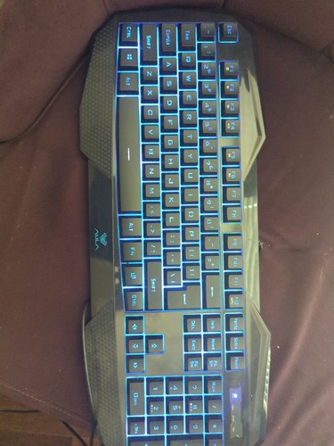 AULA Be-Fire Wired Gaming Keyboard With LED Blue Backlight Tested - Picture 4 of 4