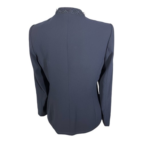 KARL LAGERFELD Paris Womens Blue Lace Blazer Fitted Jacket Lined Uk 8 Eu 36 - Picture 8 of 10