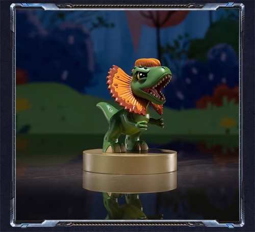 TONGSHIFU Dilophosaurus Todo Latón Hecho a Mano Dinosaurio Modelo Limitado Pintado Nuevo - Imagen 3 de 18