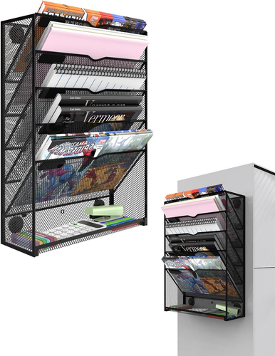 6-Tier Magnetic File Holder - No Drilling Installation File Organizer Large - Picture 9 of 12