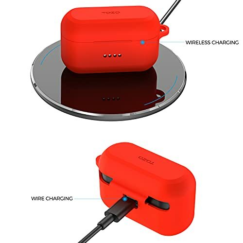 TOZO NC7 Ohrhörer Schutzhülle Silikon Case Stoßfest Soft Skin Cover + Karabiner - Bild 14 von 22