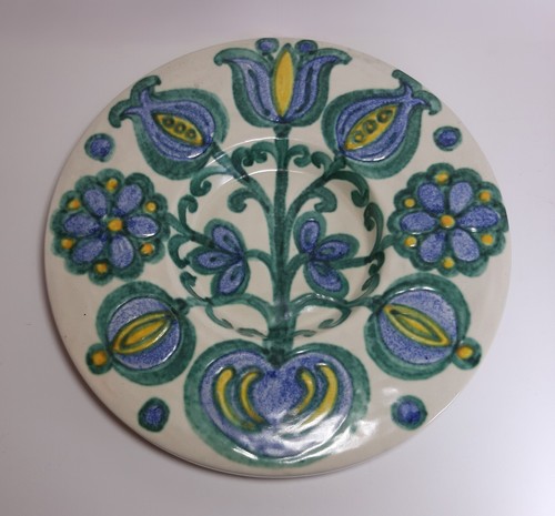 Antico Piatto Centrotavola THUN Keramik Bolzano Italia Tulipano Melograno cm 32 - Bild 4 von 18