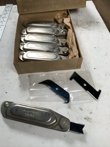 ONE(1) New NOS Vintage All-Kraft Carpet / Utility Knife Cutter With 3 Blades #RD - Picture 2 of 4