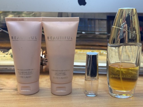 Estee Lauder BEAUTIFUL~EDT Parfume-Perfumed BODY LOTION~SHOWER GEL~Mini Travel