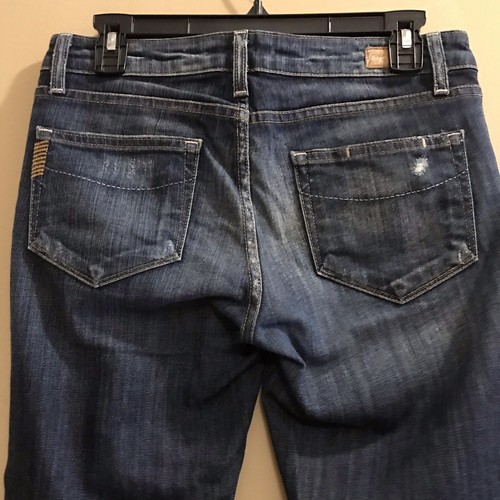 Paige Premium Denim Distressed Skyline Jeans Women’s Size 27 Skinny Blue - Picture 5 of 11
