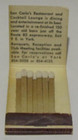 San Carlo's Restaurant York PA Pennsylvania Matchbook Cover U. S. RT. 30 at I-30 — photo 3