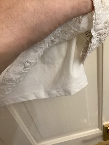 Ladies Fat Face Ivory Lacy Layer Top Size 12 Button Back Casual ⭐️⭐️star - Picture 5 of 7
