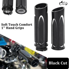 Soft Touch Comfort 1'' Handlebar Hand Grips For Harley Electra Glide Road King
