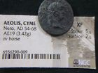 Roman Provincial coin Ae19 of Emperor Nero from Aeolis Cyme Ngc Xf 0009