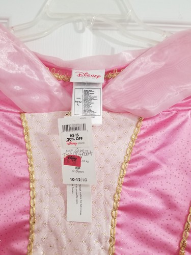NWT New Disney Store Girl L 10/12 Pink Sleeping Beauty Aurora Costume Dress Gown - Picture 4 of 6