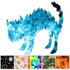 Scared Cat - Decal Sticker - Multiple Patterns  Sizes - ebn7533