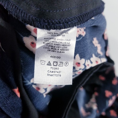 Loft Hose Damen Größe 6 blau rosa Blumenmuster weites Bein - Bild 9 von 17