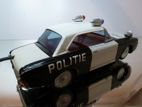 ICHIKO JAPAN TIN TOY FORD TAUNUS POLITIE - DUTCH POLICE L23.0cm - Imagen 9 de 12