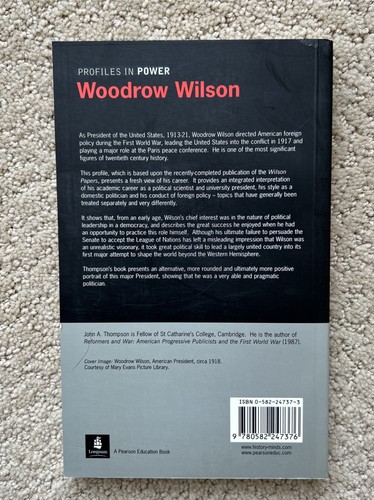 Woodrow Wilson Profiles In Power John Thompson Longman 2002 - Picture 2 of 7