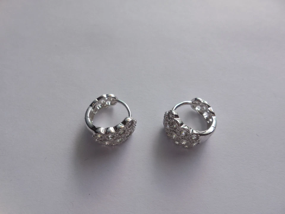 2 Piezas Pendientes de Cristal Decorado Aro Nariz Anillo Perno Cuerpo Piercing Joyería Foto 2 de 4
