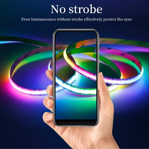 RGB RGB+IC LED COB Strips Lights 5V USB Flexible Rope Smart Wifi Bluetooth APP - Picture 10 of 20