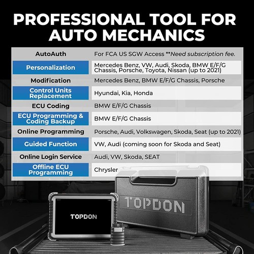 TOPDON Phoenix Plus Bidirectional Scan Tool Car Full System Diagnostic Scanner - Picture 7 of 12