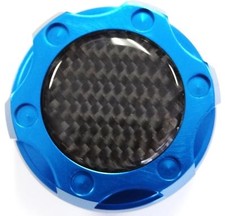 Vms Billet Aluminum Blue Oil Cap 2016-19 Camaro Ss Lt-1 Lt1 Carbon Fiber Emblem