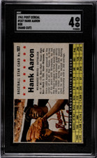 1961 Post Cereal Hank Aaron #107 SGC 4