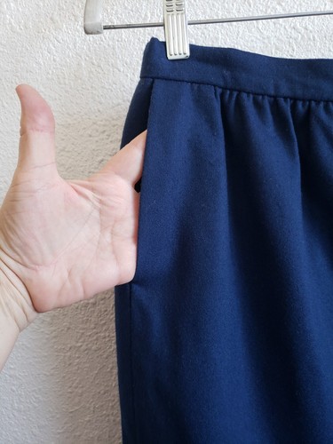 Pendleton Damen Midi Marine Schurwolle 100 % Gefüttert Stift Rock Größe 12 Vintage - Bild 3 von 11