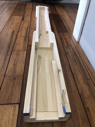 Newel Post Half Sawn Poplar Primed White 55” Tall 6-1/4” Wide Handrail Staircase - Picture 12 of 12