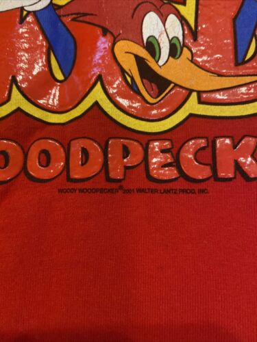 Vintage 2001 Woody Woodpecker Tennessee River T-Shirt Size Large Red - Foto 3 di 7