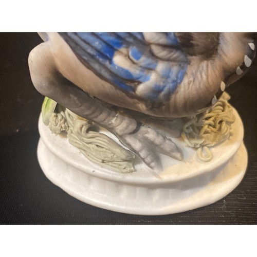 Estatuilla de porcelana Lefton China Bluebird KW 1637 estatua de pájaro - Imagen 14 de 16