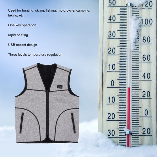 M elektrisch beheizte Weste 3 Heizstufen intelligente Temperaturregelung grau CH - Bild 17 von 22